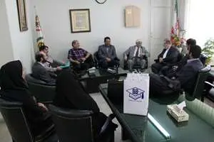 دیدار دکتر بهادری و نمایندگان دفاتر دانش آموختگان با دکتر سیداحمدیان معاون بهداشت، امداد و درمان